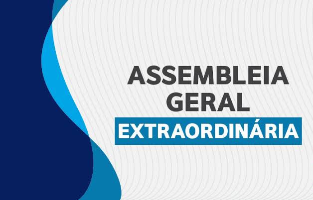 Imagem com texto assembleia extraordinaria